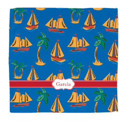 Boats & Palm Trees Microfiber Dish Rag (Personalized)