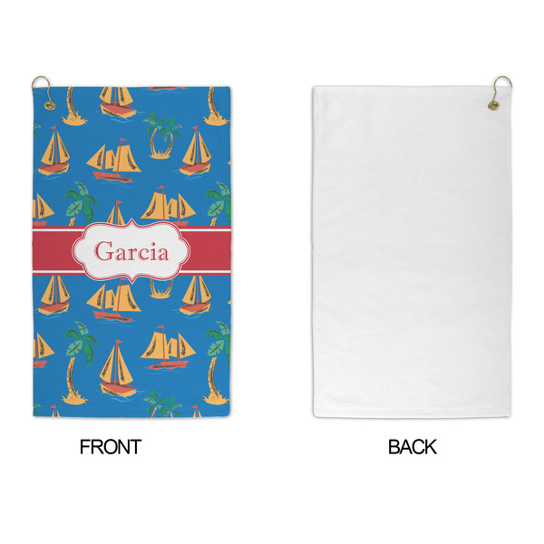 Boats & Palm Trees Microfiber Golf Towels - APPROVAL