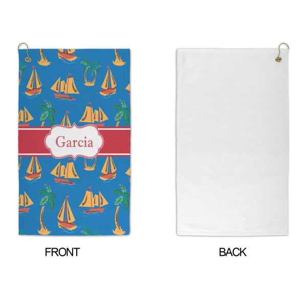 Boats & Palm Trees Microfiber Golf Towels - APPROVAL