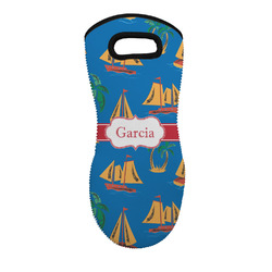 Boats & Palm Trees Neoprene Oven Mitt w/ Name or Text