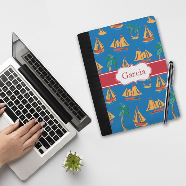Boats & Palm Trees Notebook Padfolio - LIFESTYLE (large)