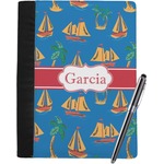 Boats & Palm Trees Notebook Padfolio - Large w/ Name or Text