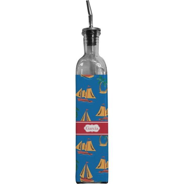 Custom Boats & Palm Trees Oil Dispenser Bottle (Personalized)