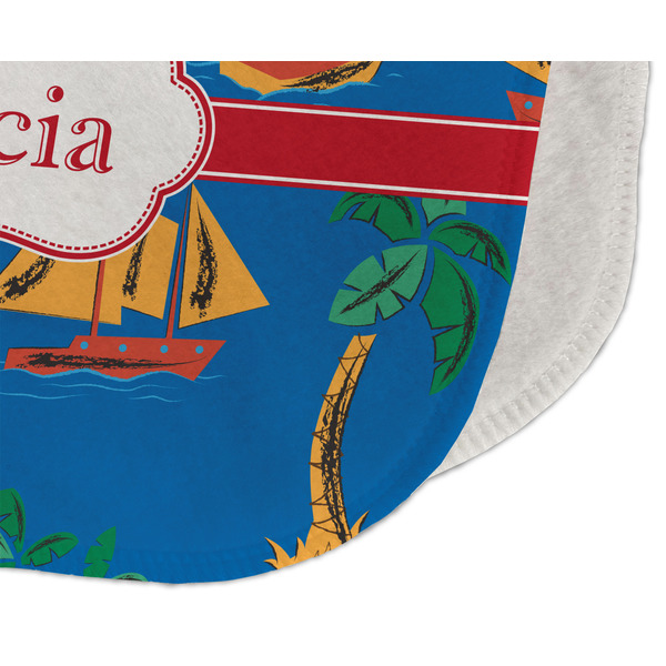 Boats & Palm Trees Old Burp Detail