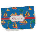 Boats & Palm Trees Burp Cloth - Fleece w/ Name or Text