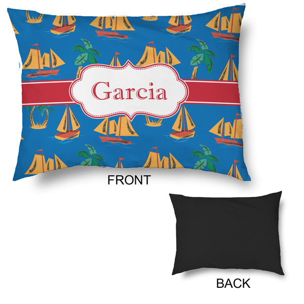 Boats & Palm Trees Outdoor Dog Beds - Large - APPROVAL