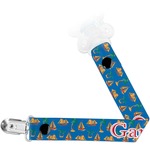 Boats & Palm Trees Pacifier Clip (Personalized)