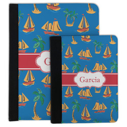 Boats & Palm Trees Padfolio Clipboard (Personalized)