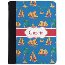 Boats & Palm Trees Padfolio Clipboard - Small (Personalized)