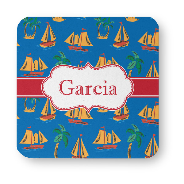 Boats & Palm Trees Paper Coasters - Approval