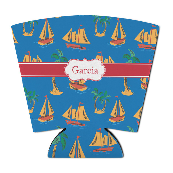 Boats & Palm Trees Party Cup Sleeves - with bottom - FRONT