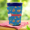 Boats & Palm Trees Party Cup Sleeves - with bottom - Lifestyle