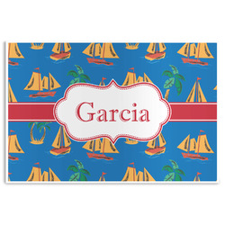 Boats & Palm Trees Disposable Paper Placemats (Personalized)
