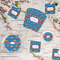Boats & Palm Trees Party Supplies Combination Image - All items - Plates, Coasters, Fans