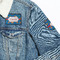Boats & Palm Trees Patches Lifestyle Jean Jacket Detail