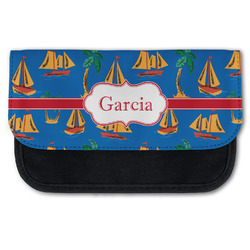 Boats & Palm Trees Canvas Pencil Case w/ Name or Text