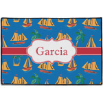 Boats & Palm Trees Door Mat - 36"x24" (Personalized)