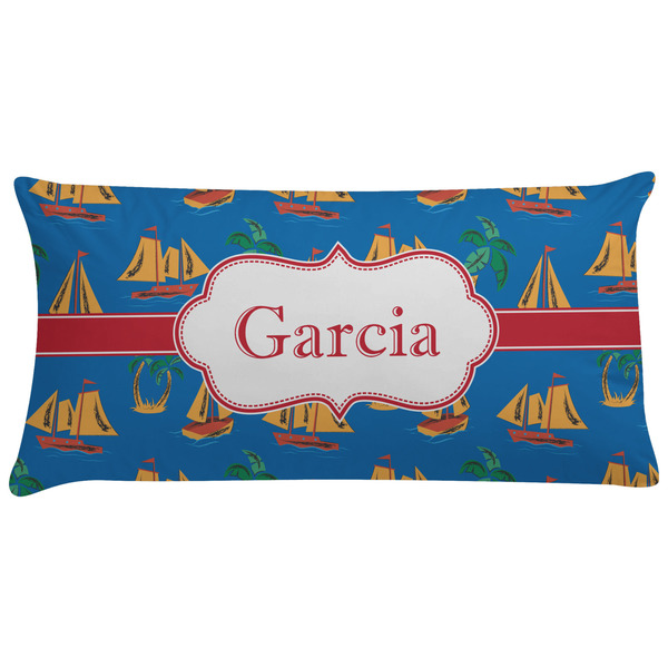Custom Boats & Palm Trees Pillow Case (Personalized)