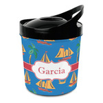 Boats & Palm Trees Plastic Ice Bucket (Personalized)