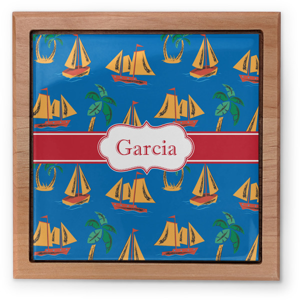 Boats & Palm Trees Pet Urn - Apvl