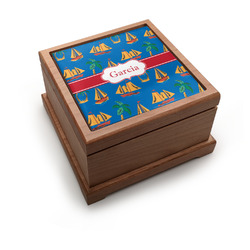 Boats & Palm Trees Pet Urn w/ Name or Text