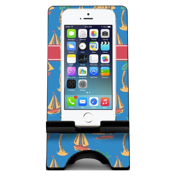 Boats & Palm Trees Phone Stand w/ Phone