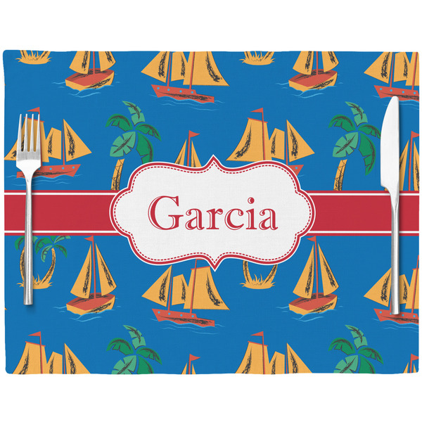 Boats & Palm Trees Placemat with Props