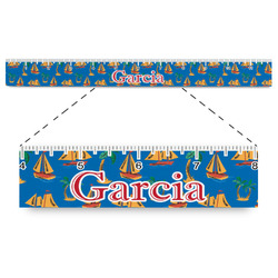 Boats & Palm Trees Plastic Ruler - 12" (Personalized)