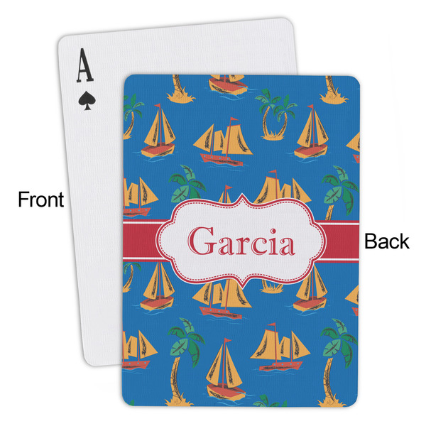 Boats & Palm Trees Playing Cards - Approval
