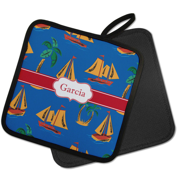 Boats & Palm Trees Pot Holders - PARENT MAIN