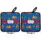 Boats & Palm Trees Pot Holders - Set of 2 APPROVAL