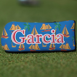 Boats & Palm Trees Blade Putter Cover (Personalized)