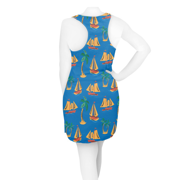 Boats & Palm Trees Racerback Dress - On Model - Back