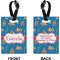 Boats & Palm Trees Rectangle Luggage Tag (Front + Back)