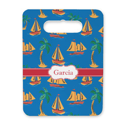 Boats & Palm Trees Rectangular Trivet with Handle (Personalized)