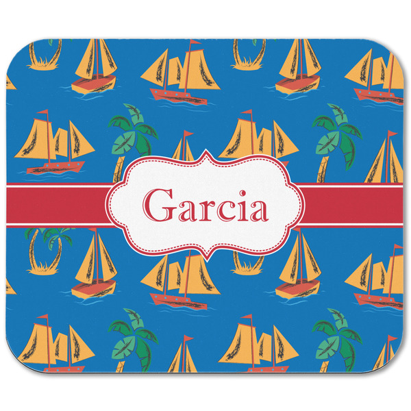 Boats & Palm Trees Rectangular Mouse Pad - APPROVAL