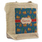 Boats & Palm Trees Reusable Cotton Grocery Bag - Front View