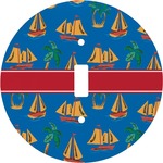 Boats & Palm Trees Round Light Switch Cover