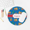 Boats & Palm Trees Round Mousepad - LIFESTYLE 2
