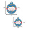 Boats & Palm Trees Round Pet ID Tag - Large - Comparison Scale