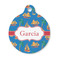 Boats & Palm Trees Round Pet Tag