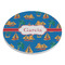 Boats & Palm Trees Round Stone Trivet - Angle View