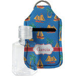 Boats & Palm Trees Hand Sanitizer & Keychain Holder (Personalized)