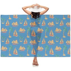 Boats & Palm Trees Sheer Sarong