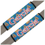 Boats & Palm Trees Seat Belt Covers (Set of 2) (Personalized)