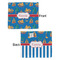 Boats & Palm Trees Security Blanket - Front & Back View