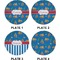 Boats & Palm Trees Set of Appetizer / Dessert Plates (Approval)