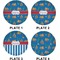 Boats & Palm Trees Set of Lunch / Dinner Plates (Approval)