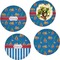 Boats & Palm Trees Set of Lunch / Dinner Plates