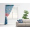 Boats & Palm Trees Sheer Curtain With Window and Rod - in Room Matching Pillow